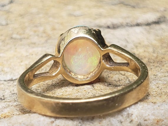 Opal Ring / October Birthstone / Solid Natural Op… - image 7