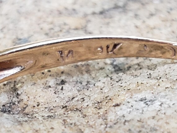 Two Tone Engagement Ring / Transitional Cut Diamo… - image 7