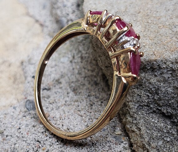 Ruby Ring / Ruby Three Stone Past Present and Fut… - image 7