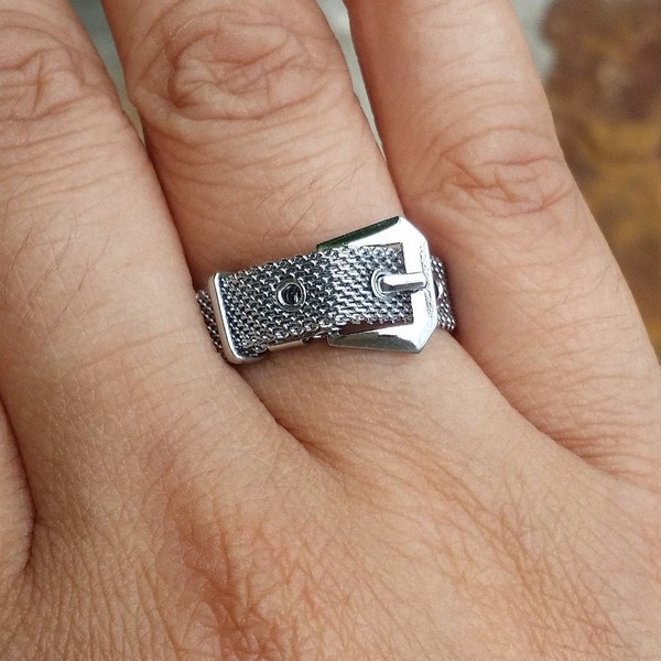 Belt Buckle Ring / Adjustable Belt Ring / Costume Jewellery / Belt, Buckle or Garter Ring