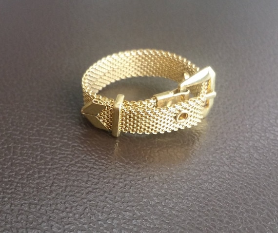 Gold Tone Buckle Ring / Buckle Ring / Adjustable Belt Ring