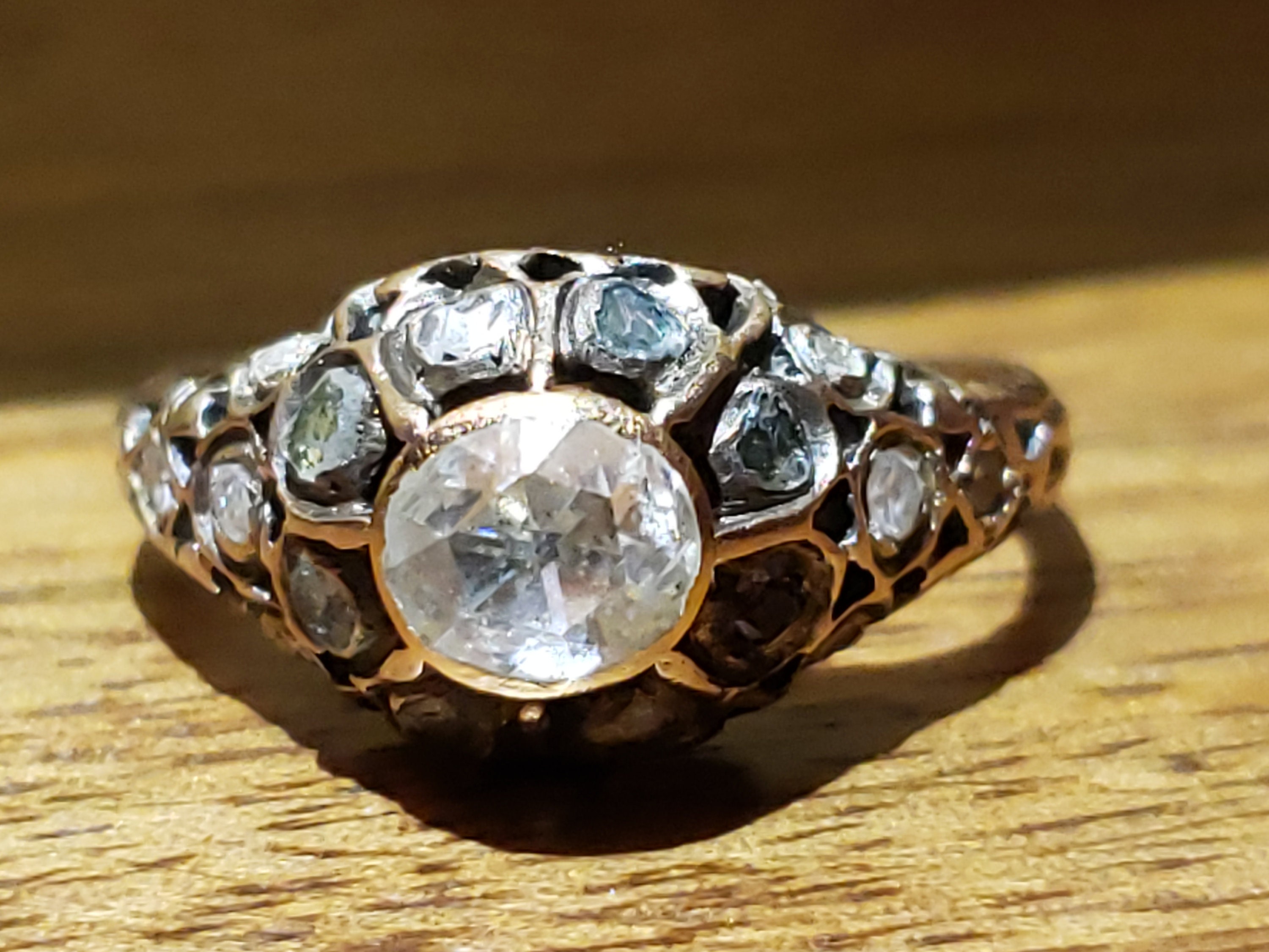Georgian Diamond Ring, Table Cut Diamond Ring, Vintag… - Gem