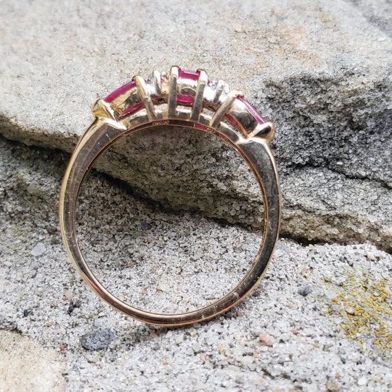 Ruby Ring / Ruby Three Stone Past Present and Fut… - image 6