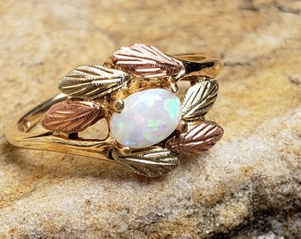 Black Hills Gold Opal Ring October Birthstone Ring Natural