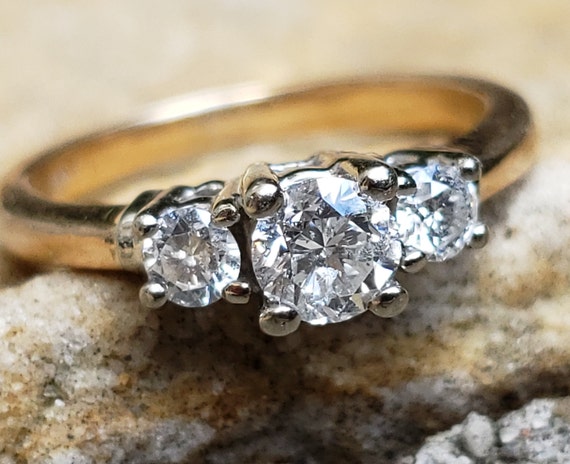 0.5CT Three Stone Garnet Engagement Rings White Gold