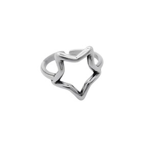 Adjustable 925 Sterling Silver Star Ring: Lucky Zodiac Gift