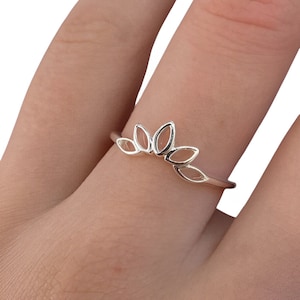 Lotus Flower Ring Stacker ring in silver, Minimalist Lotus Ring, Elegant Lotus Flower Ring, Lotus Symbol Ring, Mandala Ring, Non tarnish