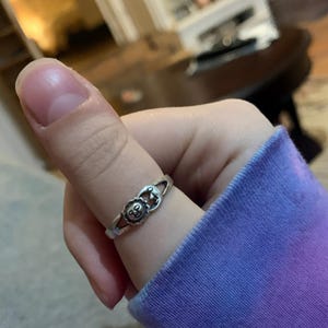 Sun and Moon Ring | Sterling Silver 925 Celestial Jewelry | Mystic Crescent Moon & Sunburst Design | Witchy Spiritual, Protective Amulet