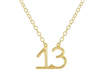 Lucky Number Necklace, Elegant Special Number Necklace, Gold Number Pendant, Personalized Jewelry, Number Charm Necklace, Lucky NUM