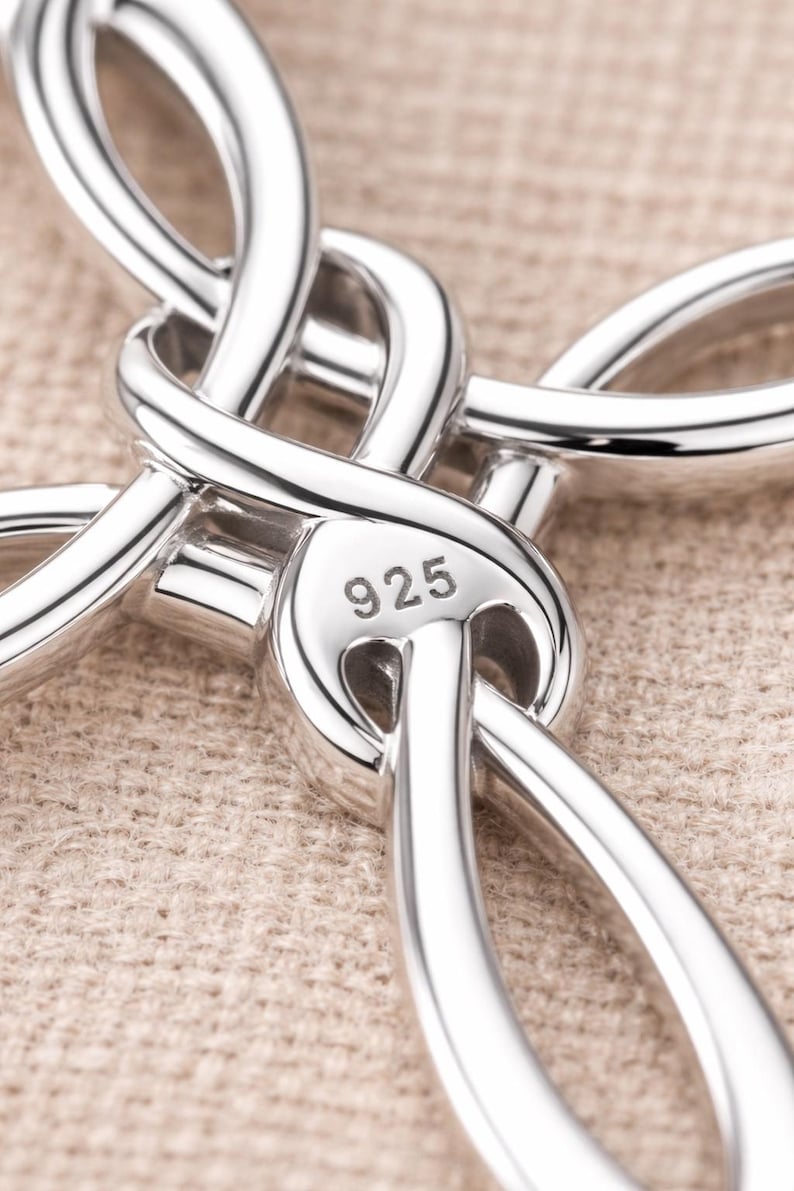 Celtic Knot Cross Necklace Sterling Silver 925, Infinity Cross Pendant ...
