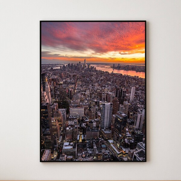 Tirage Photo Fine Art Edition Limitée "Coucher de soleil sur Manhattan"