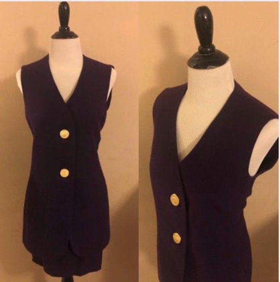 Vintage 1990's Christian Dior Purple Skirt Suit Se