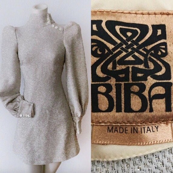 RARE BIBA Metallic Mini Dress