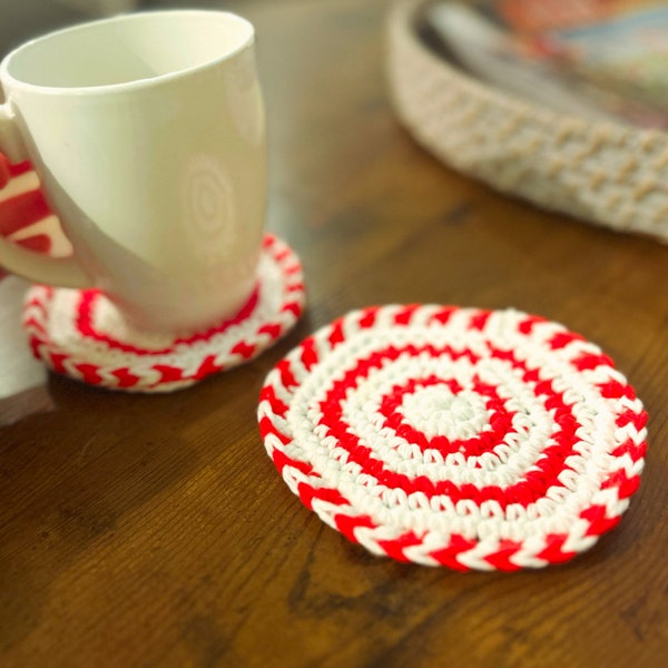 Peppermint Coasters Etsy