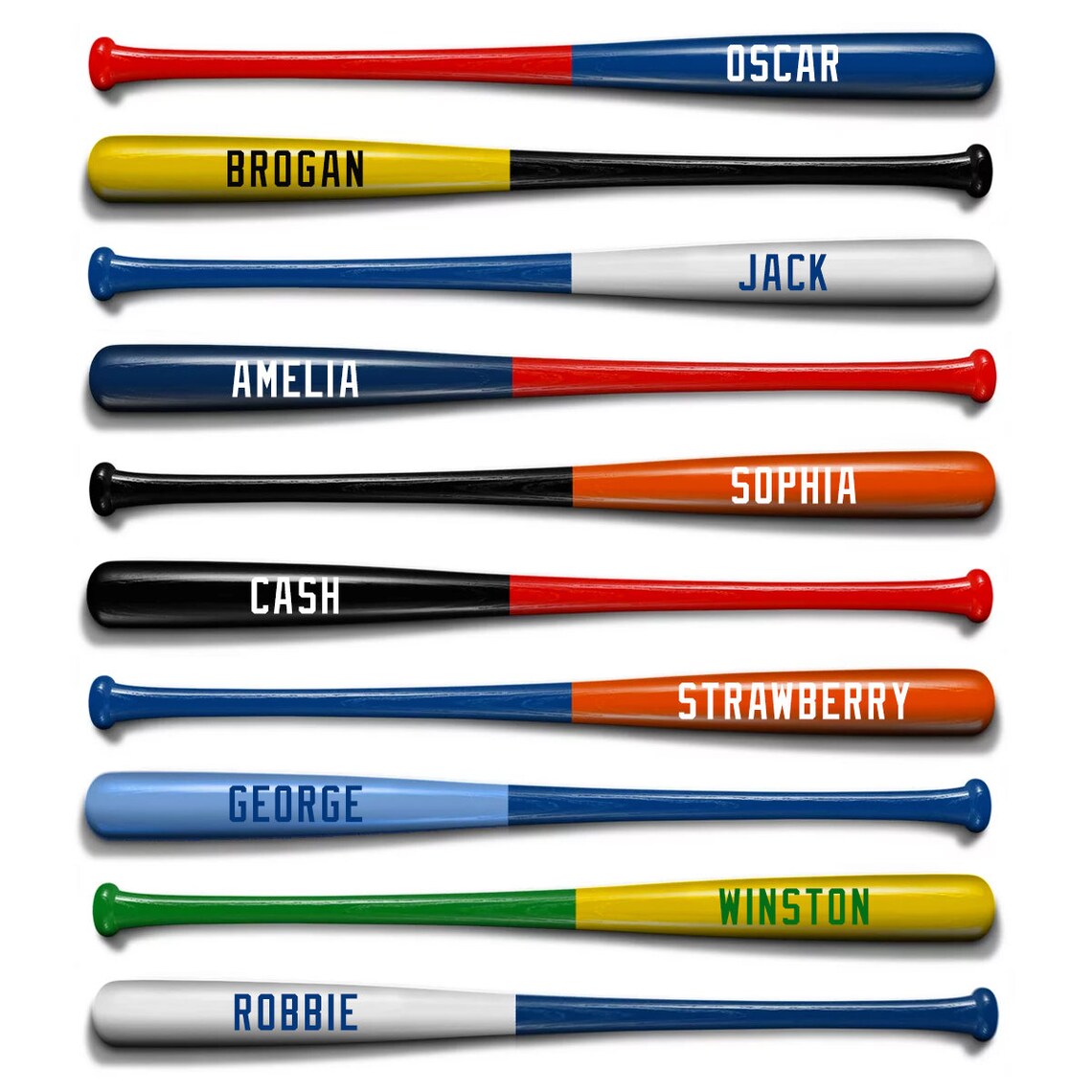 Custom Team Baseball Bats FULL SIZE Wood Bats Etsy New Zealand