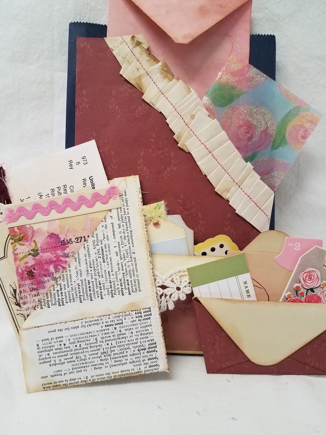 Handmade Junk Journal in a Treasure Bag Journal Kit With Etsy