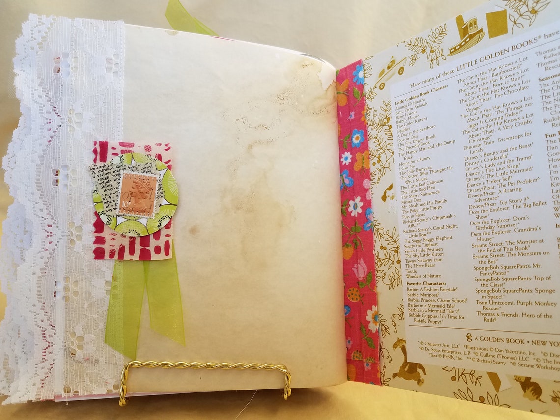 etsy little golden book junk journaly etsy little golden book junk journaly