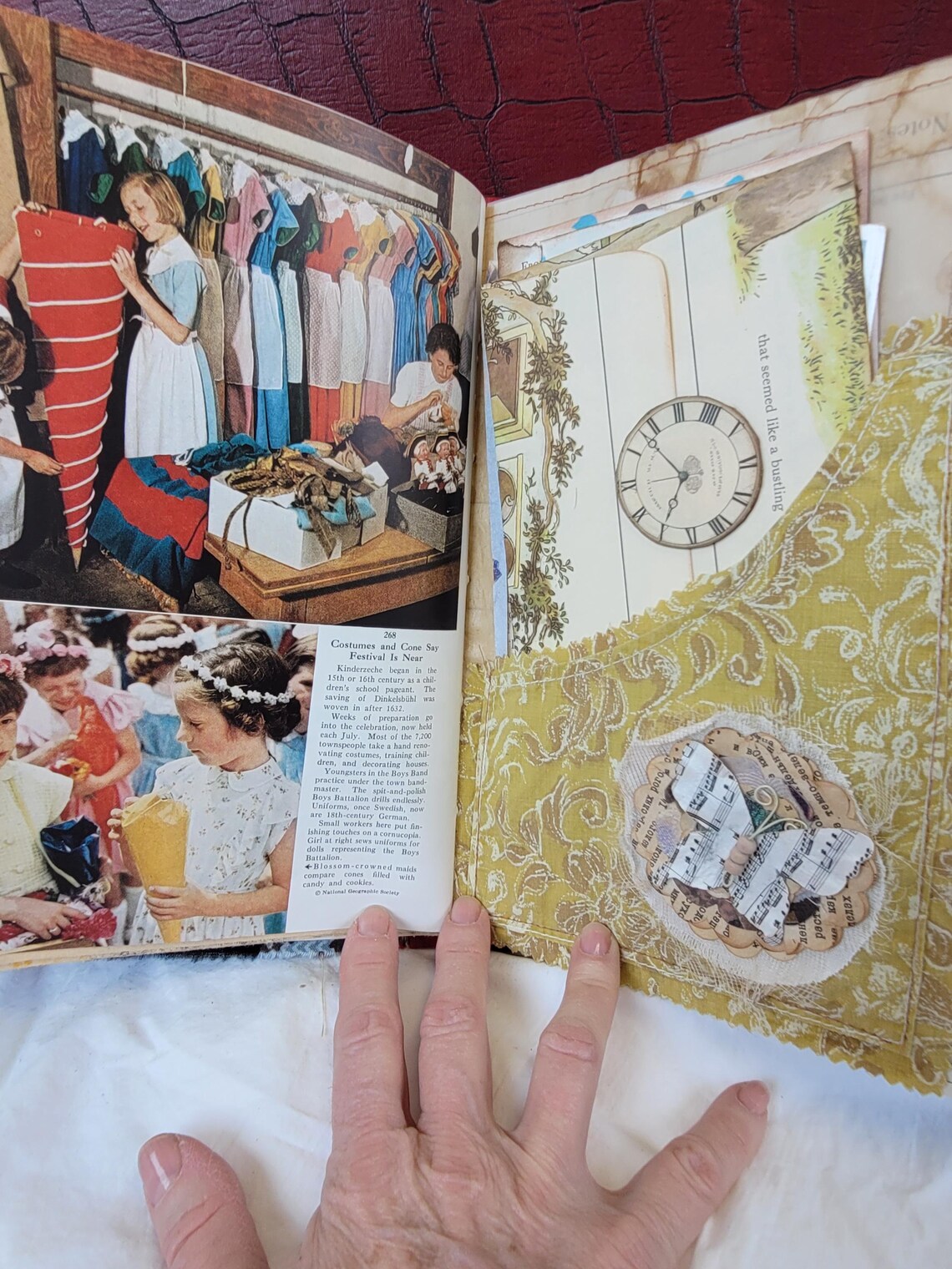 Junk Journal National Geographic Style, Handmade Vintage Journal, 1950 ...