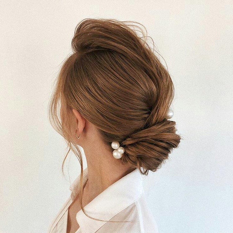 Large Pearl Wedding Comb Extra Large Pearl Hair Pins White Etsy