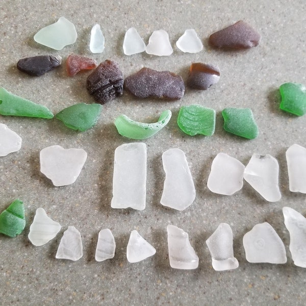 Lake Michigan Beach Glass Bulk -35 pieces