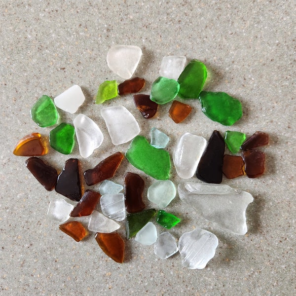 42 Pieces Authentic Beach Glass