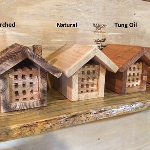 Handmade rustic bee house hotel,garden,greatcraft for kids,gift for her,Aunt,Mom,Sister,Masonbee,paintable, Garden, balcony. enviroment, bee