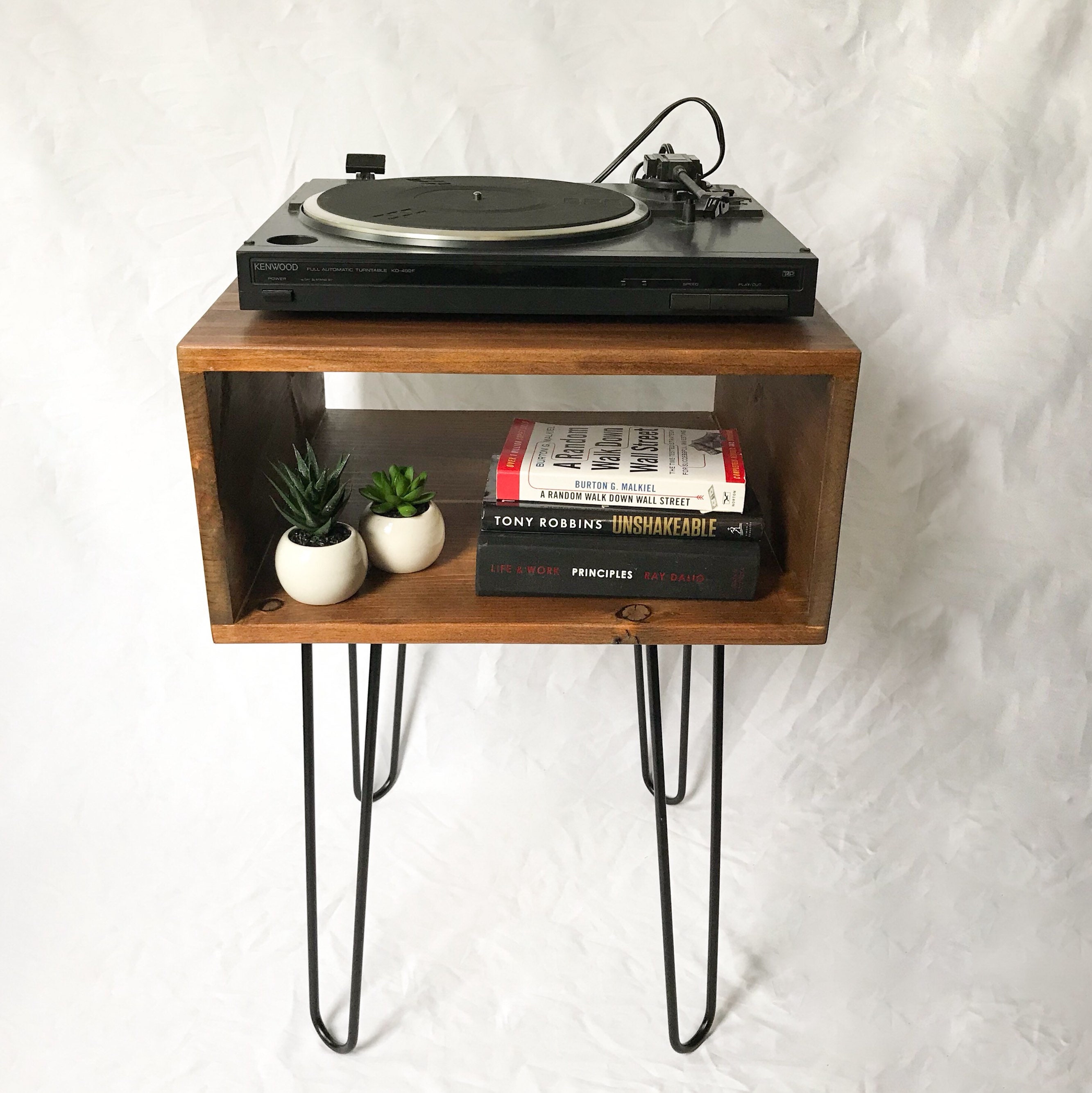Record Player Stand Mid century Modern Turntable Hairpin ...