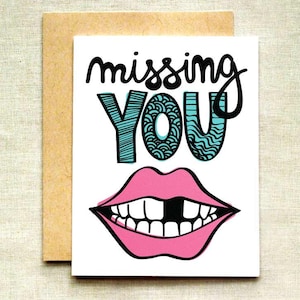 Funny Miss You Card, Missing You Card, I Miss You Card