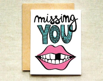 Funny Miss You Card, Missing You Card, I Miss You Card