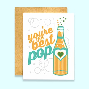 Sei il miglior biglietto pop / Soda Pop per Pop / Biglietto carino per la festa del papà / Biglietto divertente per la festa del papà / Festa del papà impertinente