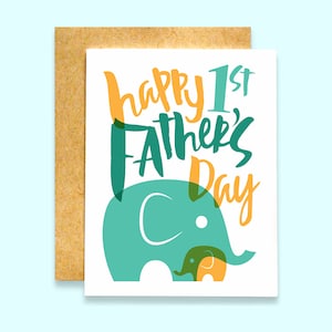 Biglietto di auguri per la prima festa del papà / Biglietto per neo papà / Biglietto per la festa del papà / Biglietto carino per la festa del papà / Festa del papà impertinente