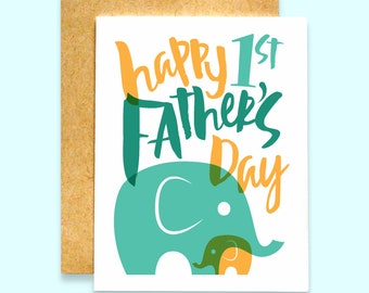 Happy First Father's Day Card | New Dad Card | Father’s Day Card | Cute Father’s Day Card | Cheeky Father’s Day