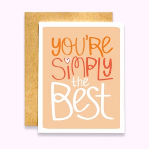 Eres simplemente la mejor tarjeta / Tarjeta del Día de la Madre / Tarjeta para mamá