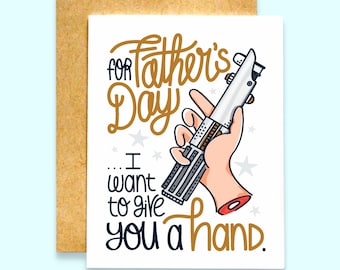 Tarjeta del Día del Padre de Luke Skywalker / Tarjeta divertida de Star Wars