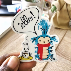 Ello Worm Sticker | Labyrinth Inspired Sticker | Labyrinth Worm Sticker | Water Bottle Sticker | Laptop Sticker | Planner Sticker