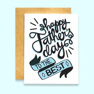 Biglietto di auguri per la festa del papà (banner) / Biglietto di auguri per la festa del papà con lettering a mano / Biglietto generico per la festa del papà / Biglietto scritto a mano / Biglietto disegnato a mano