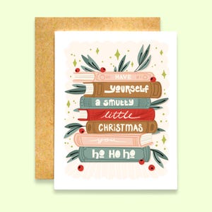 NOWOŚĆ!! Have Yourself A Smutty Little Christmas You Ho Ho Ho (Indywidualne i hurtowe zestawy kart) | Spicy Books | Karta świąteczna z książką | Karta świąteczna