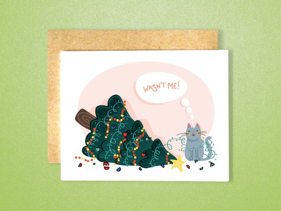Indoor Cat Holiday Card | Set of 10 Indoor Cat Holiday Card | Set of 10