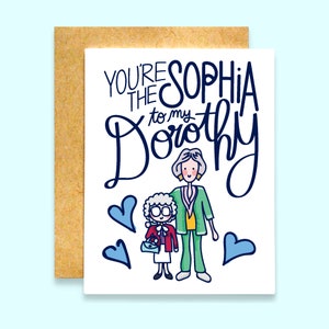 Du bist die Sophia zu meiner Dorothy Golden Girls Karte | Goldene Mädchen Muttertagskarte | Muttertagskarte | Goldene Mädchen Karte | Karte für Mama
