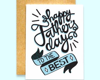 Happy Father's Day Handlettering Card | Happy Father's Day Card | Generic Father’s Day Card | Hand Lettered Card | Hand Drawn Card