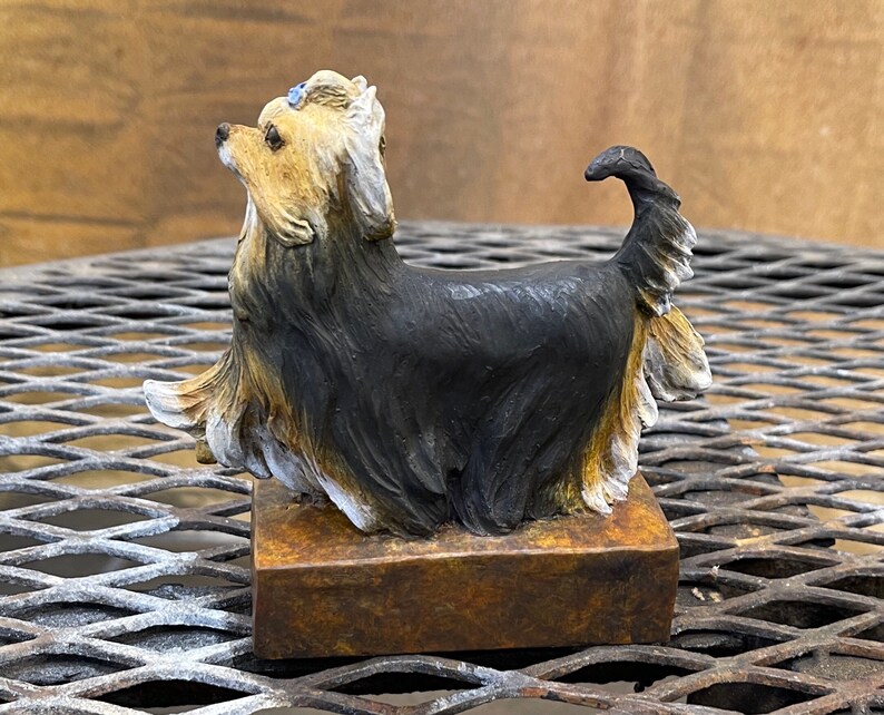 Yorkie Bronze Sculpture Etsy