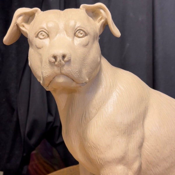 Pit Bull Sculpture Etsy