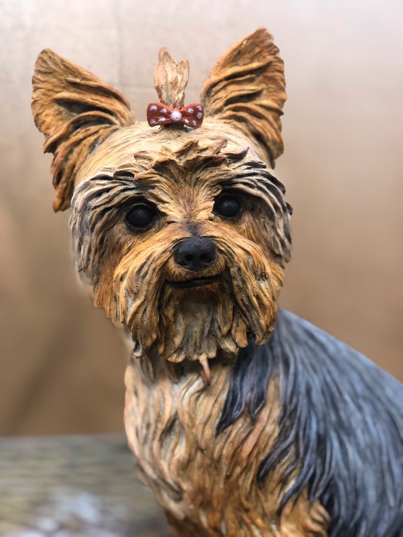 Yorkie Bronze Sculpture Etsy