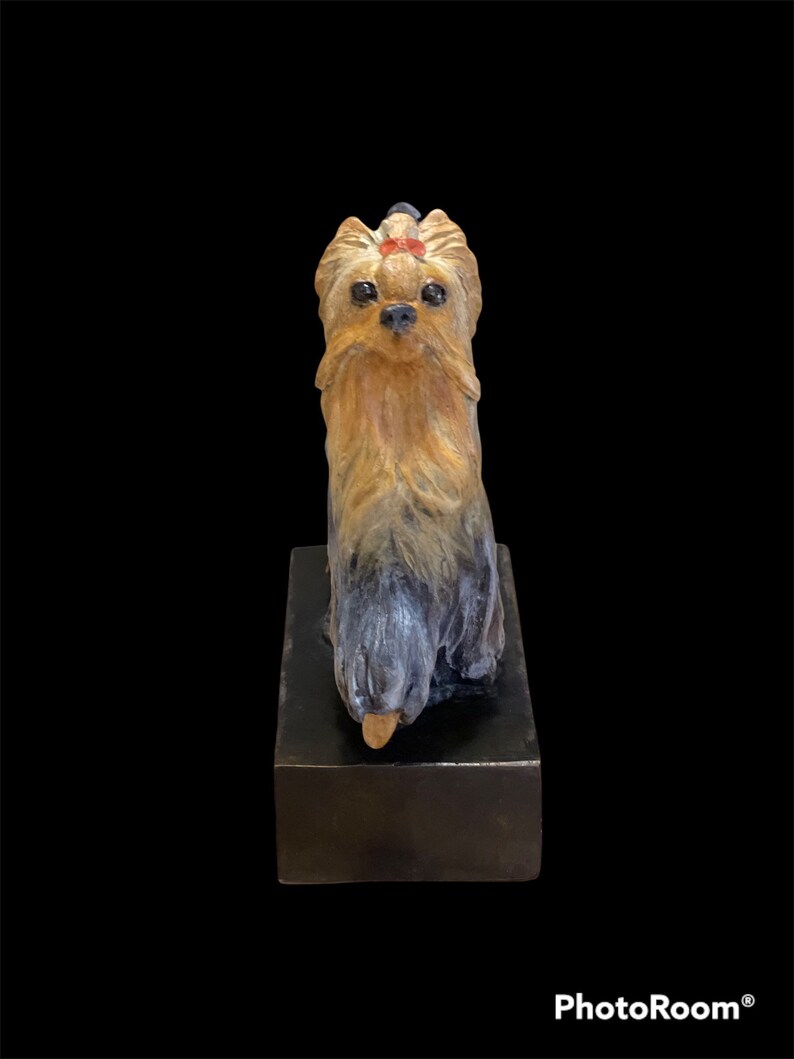 Yorkie Bronze Sculpture Etsy