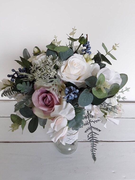 Silk Flowers Bridal Bouquets Wedding Flowers Wedding Etsy