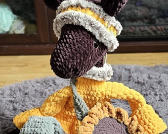 Crochet Moose Amigurumi Pattern: Miss Meadow, Low-Sew (PDF Pattern)