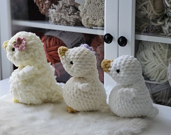 Amigurumi Crochet Pattern - Lil Waddles Goose - Goose - Amigurumi - Cute - Cuddly - Baby - Adorable - Snuggler -  Stuffie - Quick - Low Sew