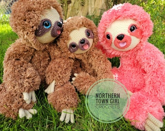 Amigurumi Sloth Crochet Pattern - Cuddlebun Family (PDF Pattern)