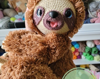Amigurumi Crochet Pattern - Cuddlebun Sloth - Sloth - Amigurumi - Cute - Furry - Child - Adorable - Baby