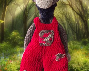 Amigurumi Kula the Bison Crochet Pattern: 31-inch Heirloom Snuggler (PDF Pattern)